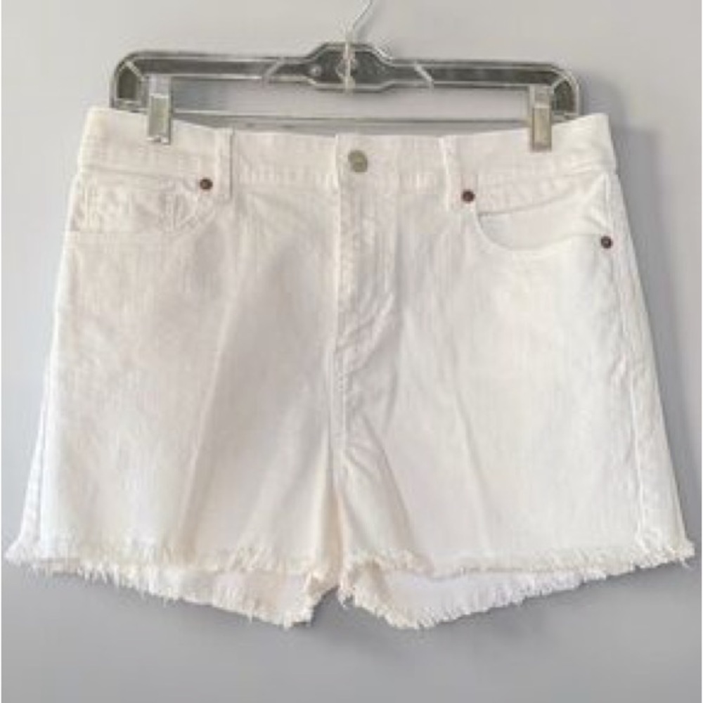 LOFT White Jean Shorts